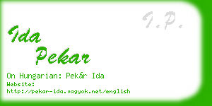 ida pekar business card